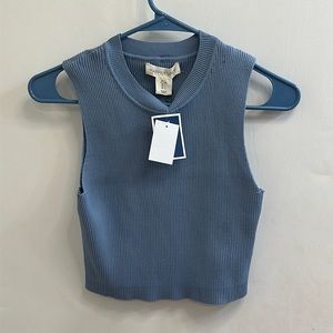 Happily Grey Womens Baby Blue Crop Top Womens Large Size. NEW WITH TAGS!!!